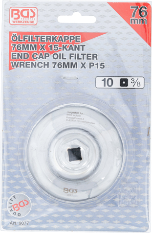 Capac filtru ulei 76 mm, 15 puncte BGS 9077 [4]