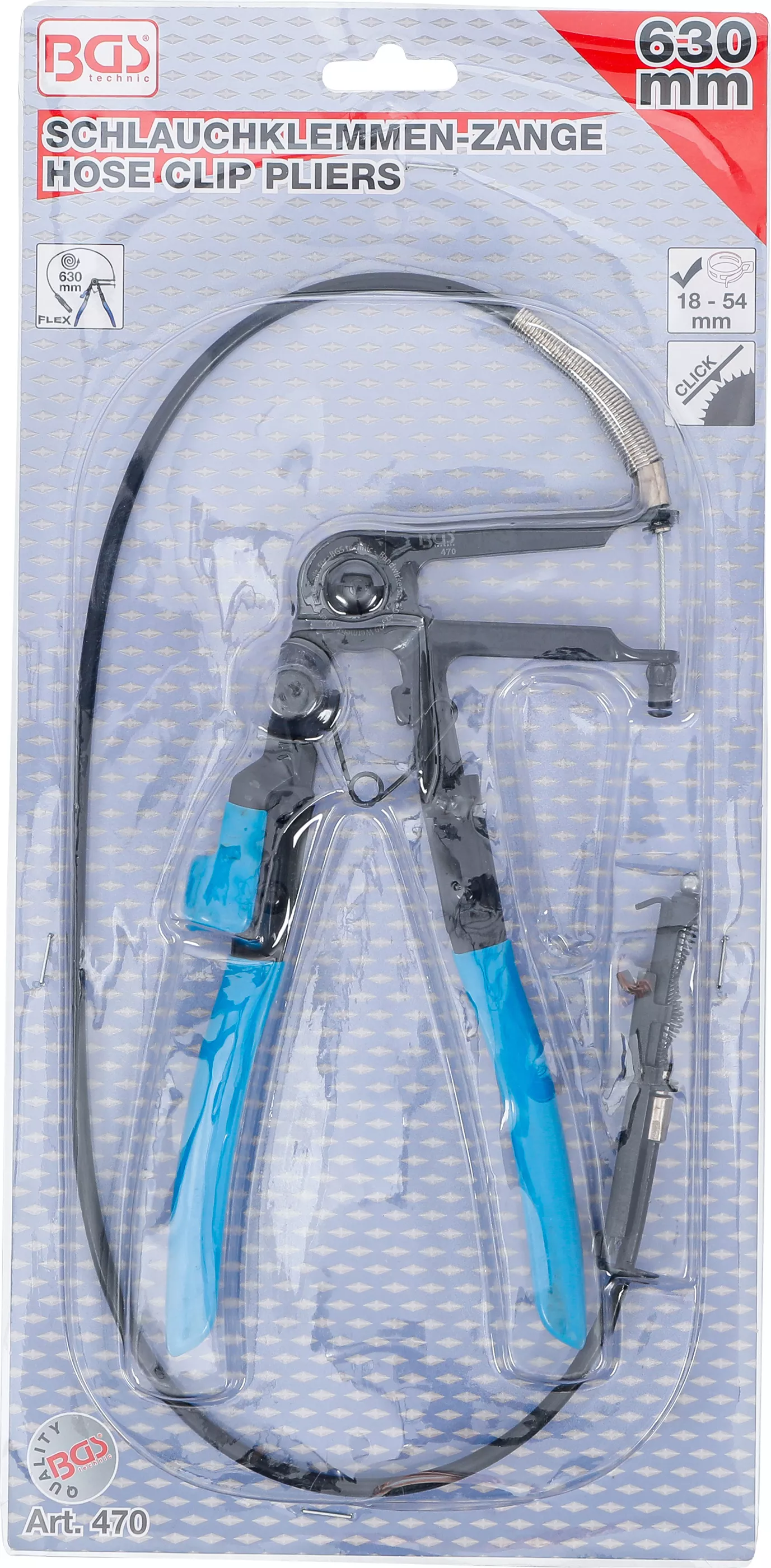 Cleste cu cablu pentru coliere de furtun 18-54 mm, 630 mm BGS 470 [4]