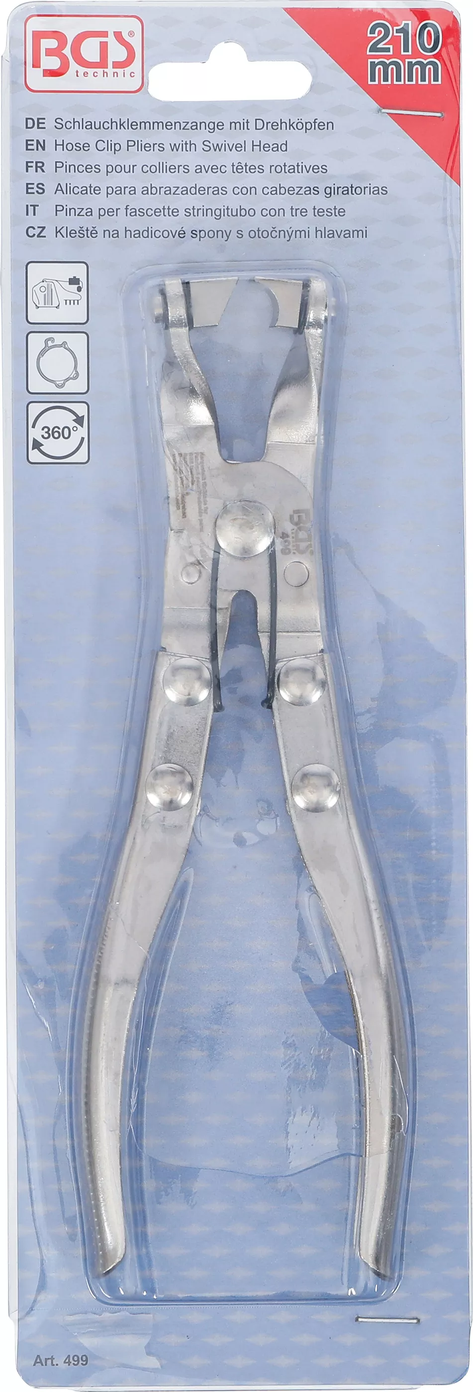 Cleste cu clichet pentru coliere de furtun 210 mm BGS 499 [4]