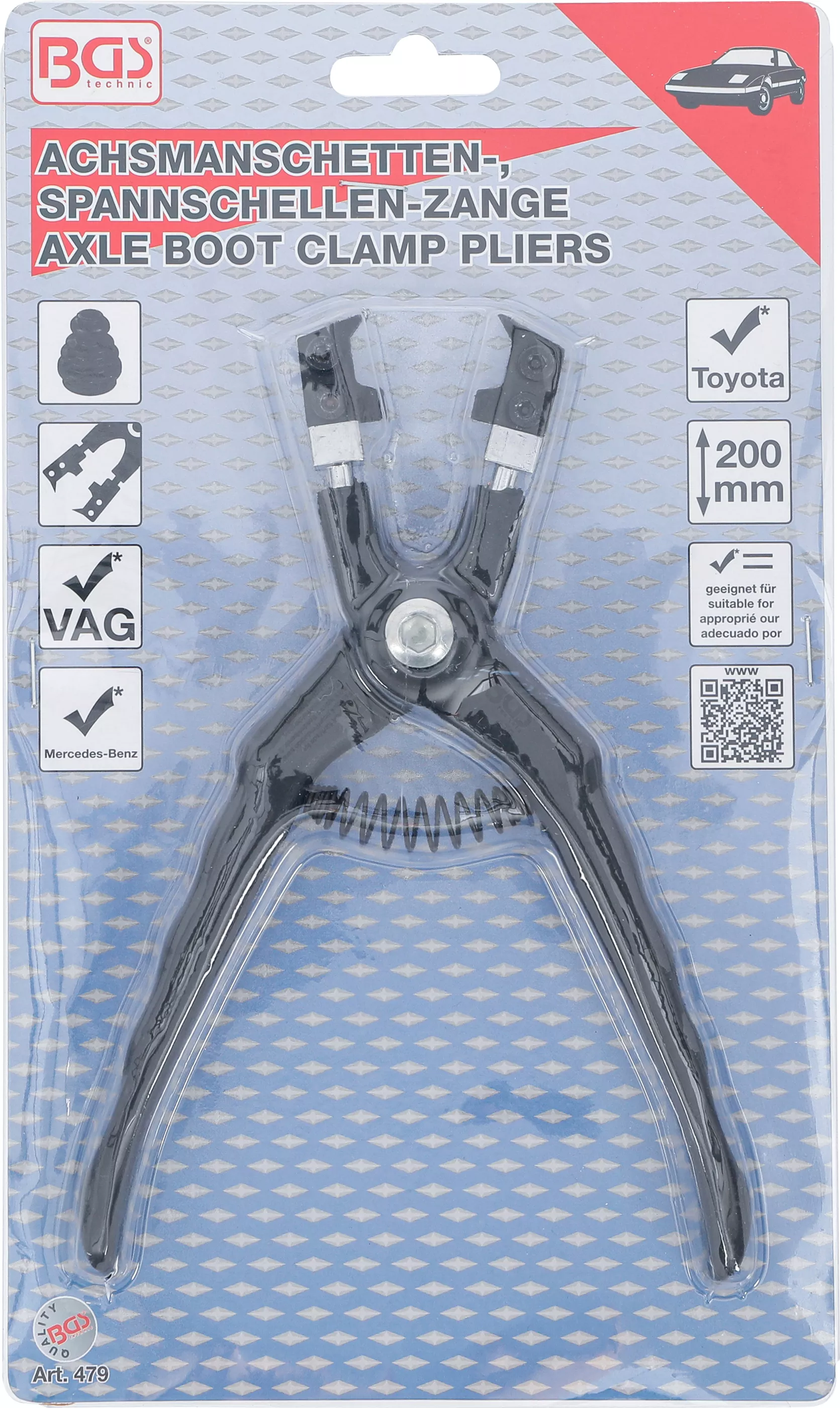 Cleste pentru burdufuri planetara, Cleste coliere pentru VAG, Mercedes, Toyota, BGS 479 [4]