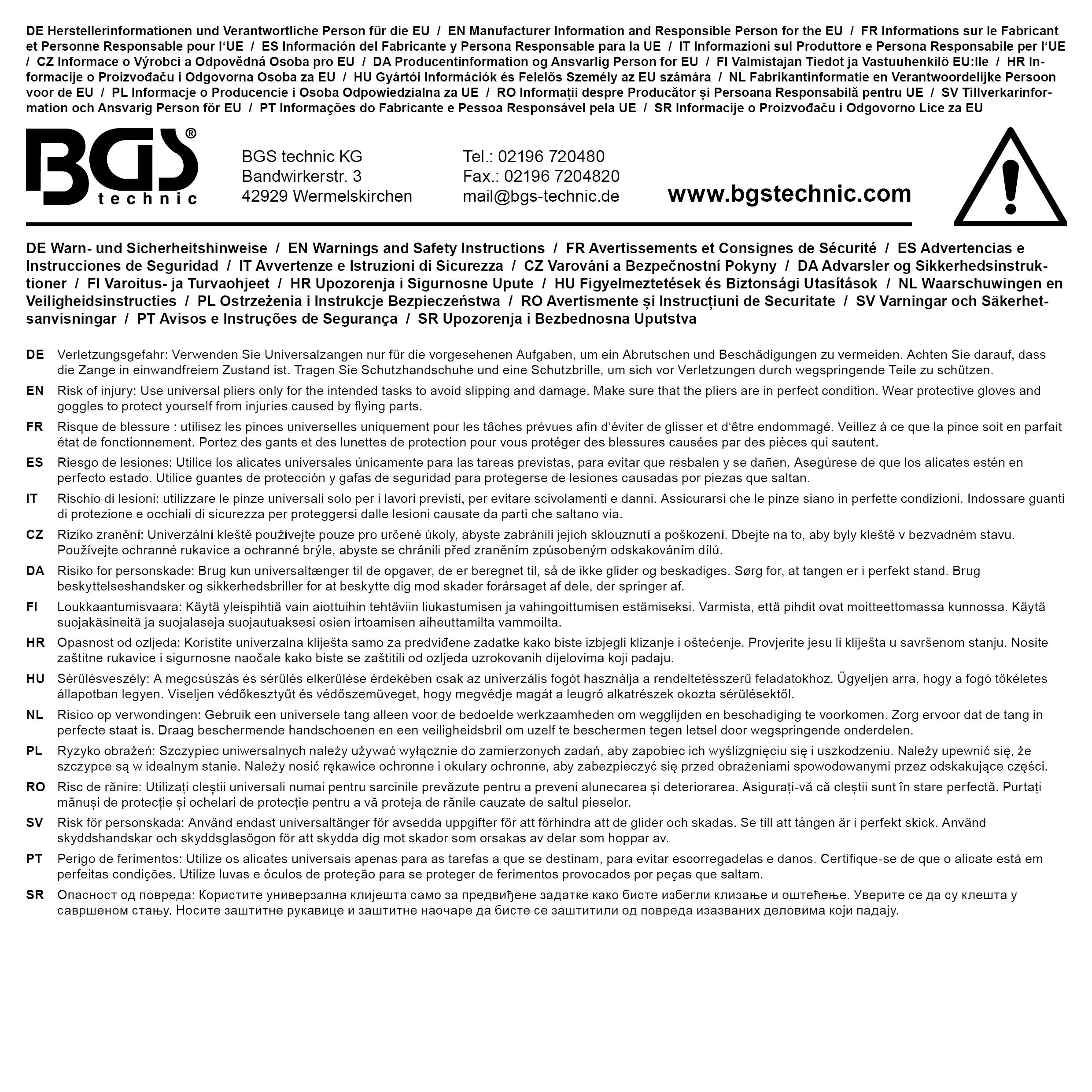 Cleste pentru cuie, 200 mm BGS 552 [3]