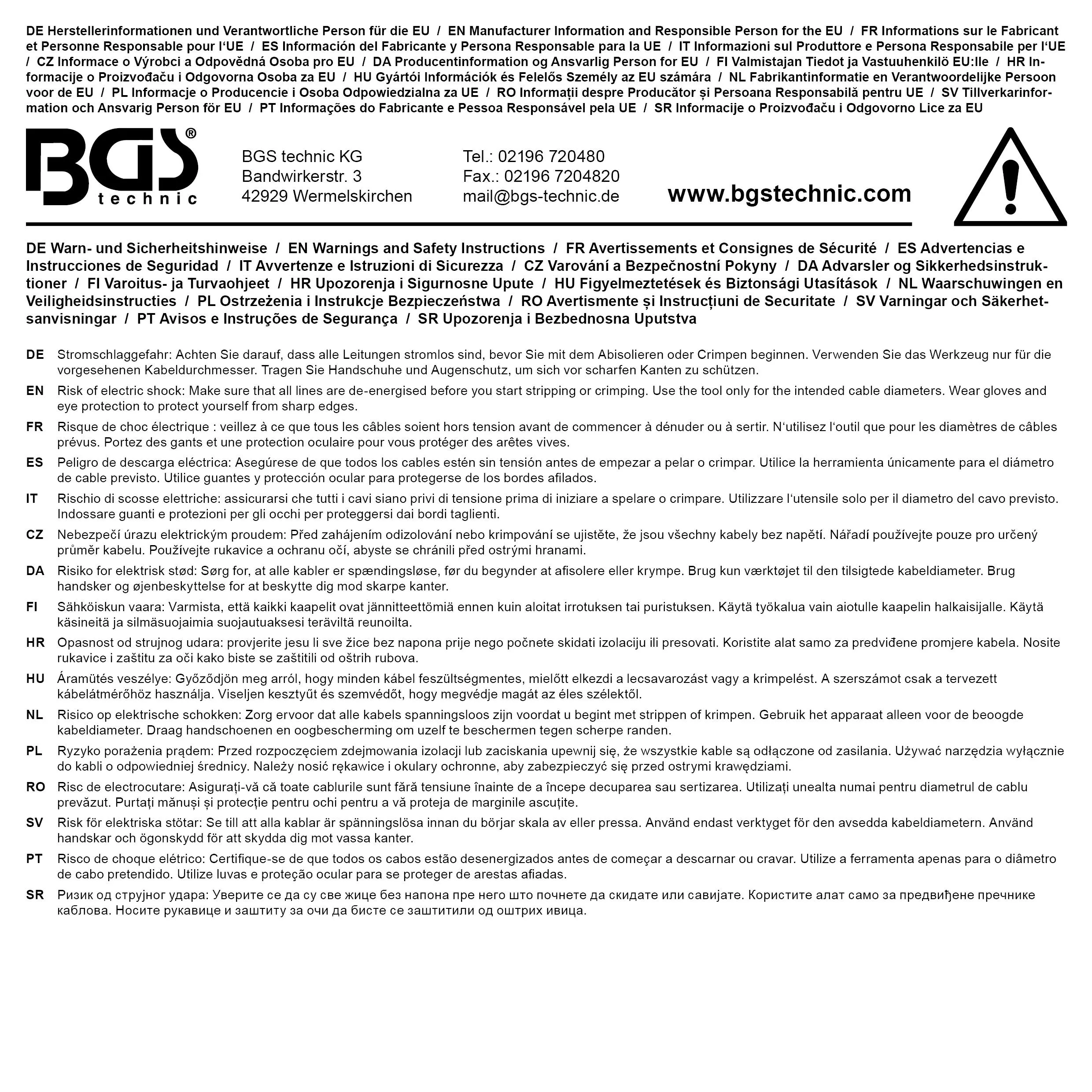 Cleste pentru dezizolat, 150 mm BGS 361 [7]