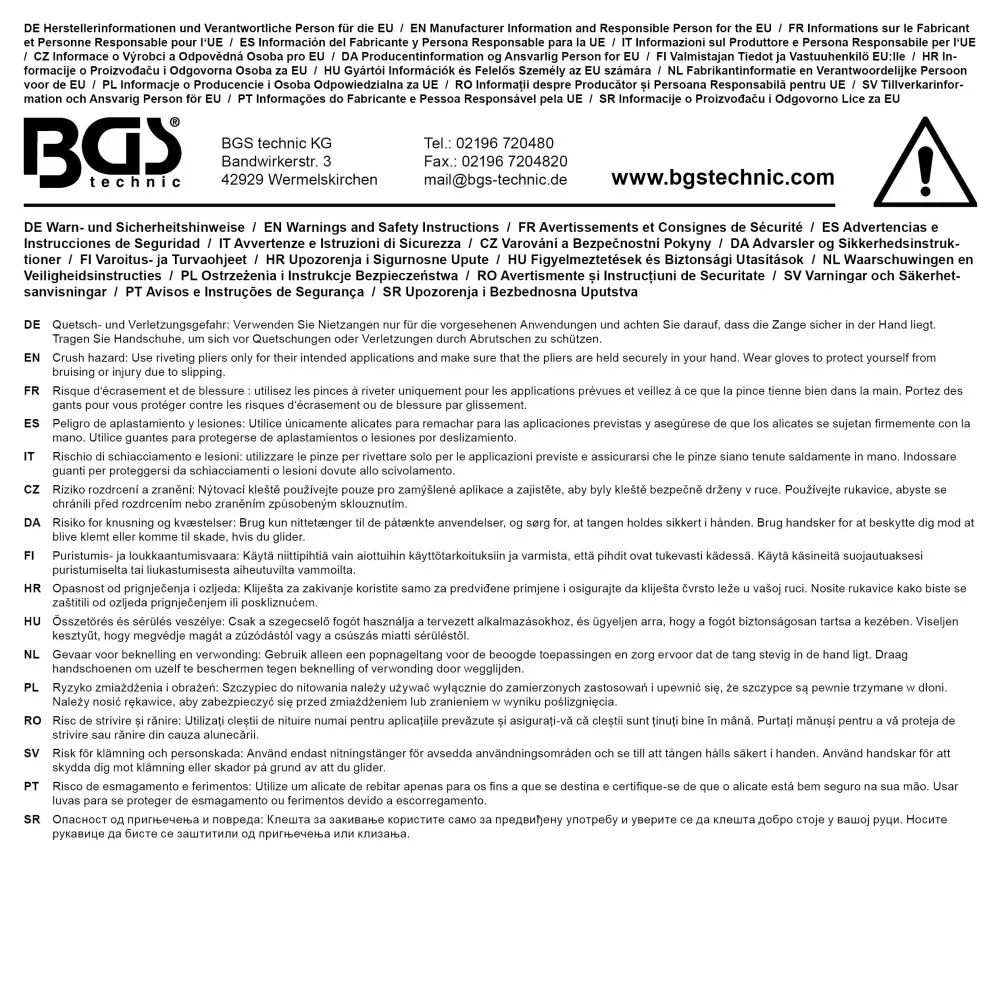 Cleste pentru pop-nituri BGS 409 [6]