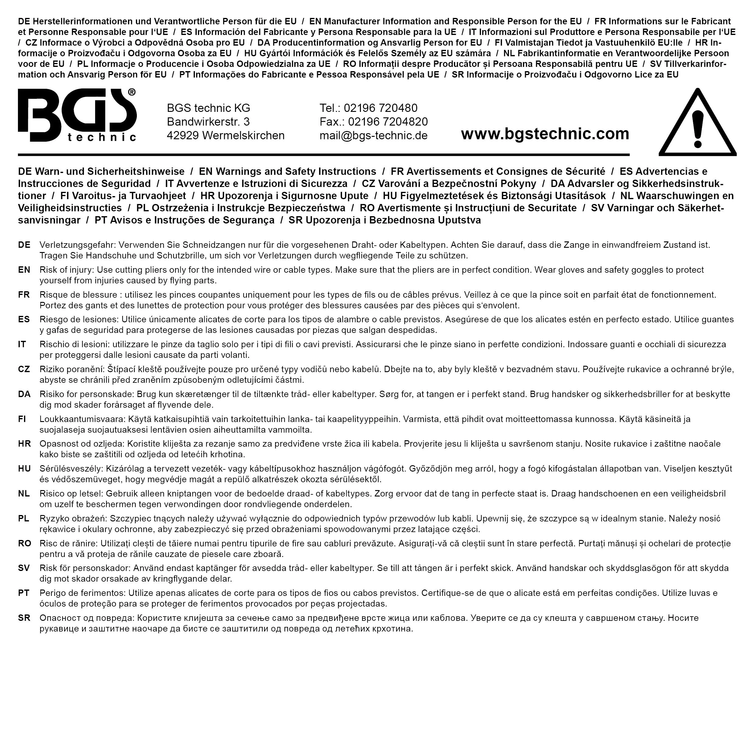 Cleste taietor pentru electronisti, 115 mm BGS 381 [6]