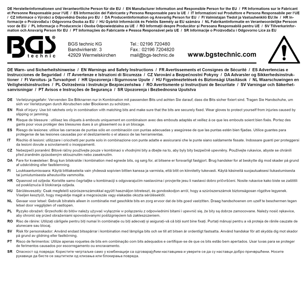 Clichet pentru biti, actionare 1/4" BGS 354 [7]