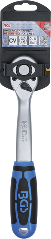Clichet reversibil cu maner ergonomic actionare 1/2''(12.5mm), 72 dinti BGS 320 [6]