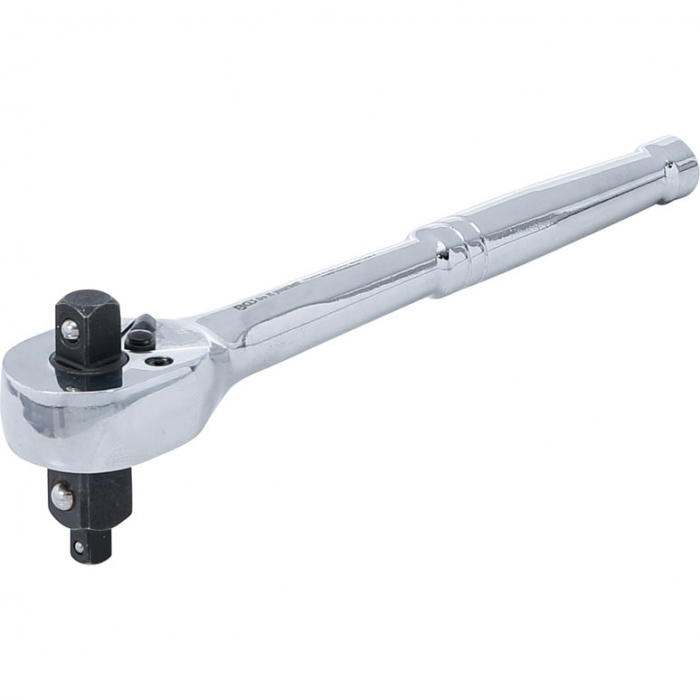Clichet reversibim, integral din otel cu dantura fina, 3 in 1, 6,3 mm (1/4") / 10 mm (3/8") / 12,5 mm (1/2"), BGS 71015 [1]