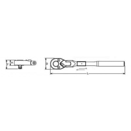 A-KH6012F Clichet telescopic, 355-495 mm, actionare 1/2" [5]