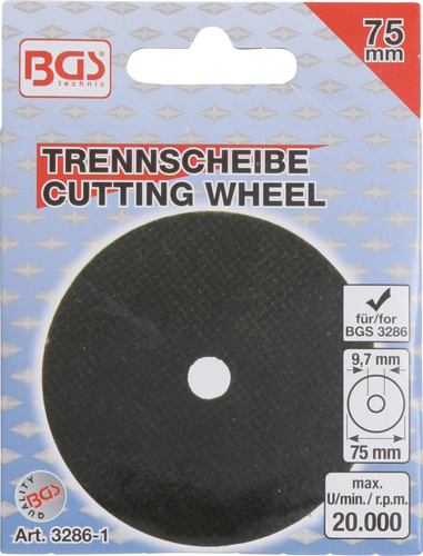Disc de taiere pentru polizor pneumatic, diametru exterior 75 mm BGS 3286-1 [2]