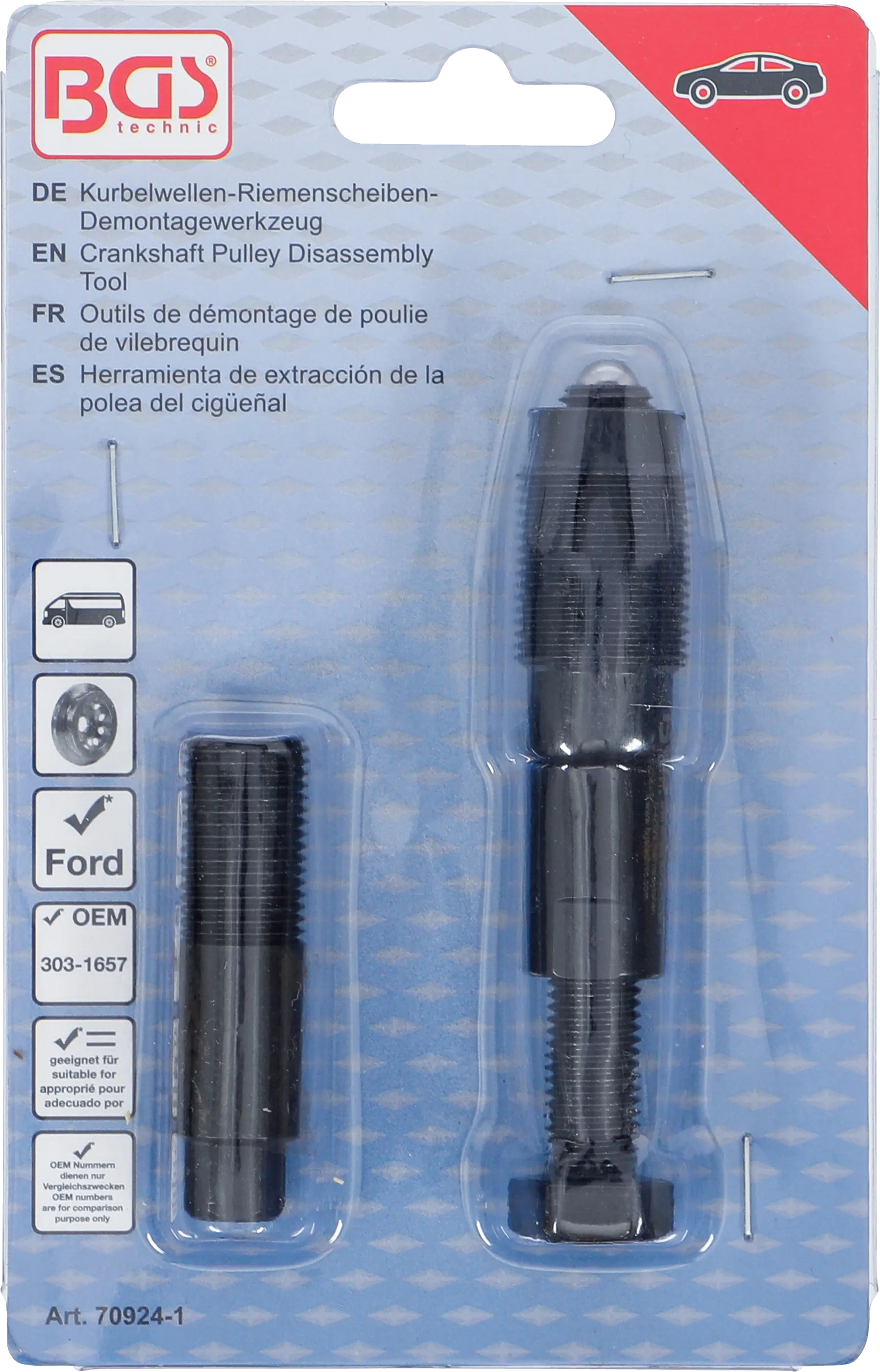 Dispozitiv de demontare roata curea arbore cotit pentru Ford EcoBlue 2.0L, BGS 70924-1 [5]