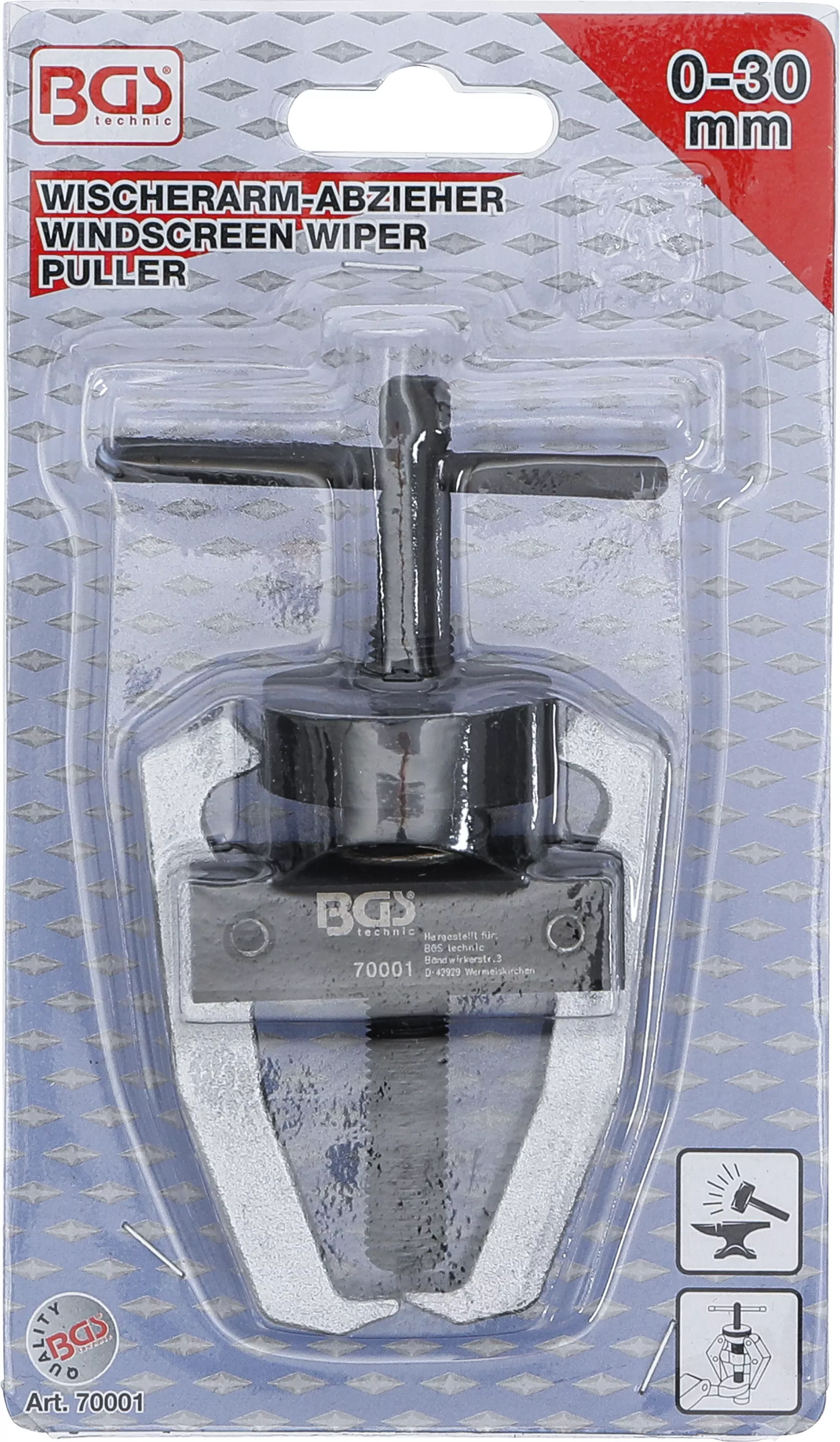 70001 - Extractor stergatoare parbriz si borne de baterie, deschidere max. 30 mm, BGS 70001 [3]