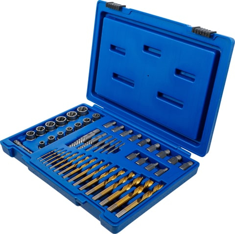 Extractor suruburi si piulite cu set burghie pe stanga, 2 - 18 mm, 49 piese, BGS 70329 [3]
