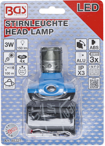 Lampa de frunte cu led cu focalizare, putere 3W BGS 85327 [6]
