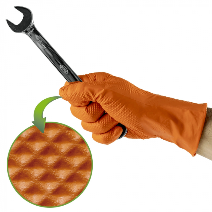 53553 Manusi din nitril de culoare orange 7,0 marimea: XL (100 de bucati) [2]