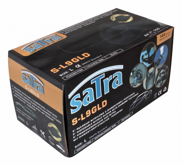S-L9GLD Manusi mecanic auto nitril negru textura diamantata 100 buc. [3]