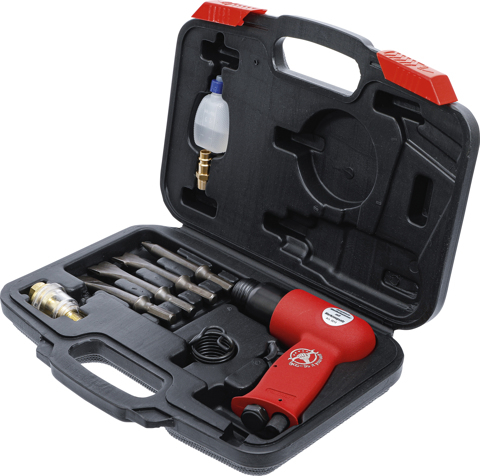 Dalta pneumatica pentru debitat/taiat metale, 8 piese BGS 3213 [4]