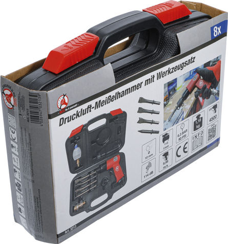 Dalta pneumatica pentru debitat/taiat metale, 8 piese BGS 3213 [10]