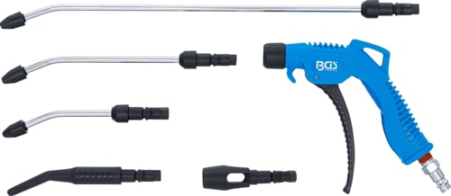 Pistol de suflat cu aer comprimat, cu 5 adaptoare, BGS 7177 [3]