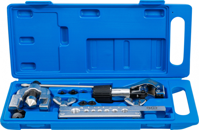 Presa pentru bercuit conducte cu taietor de tevi, 10 piese BGS 3058 [4]