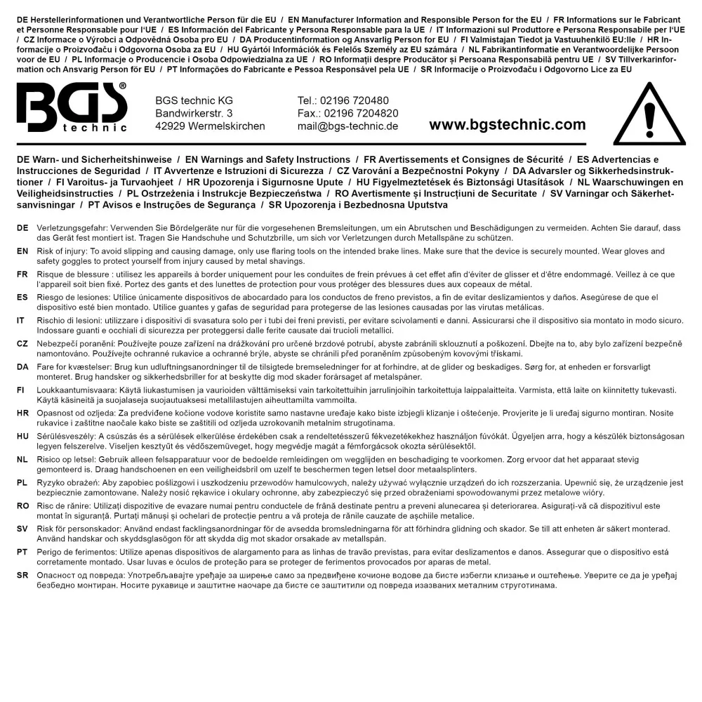 Presa pentru bercuit conducte de frana ajustabila 4,7-16mm BGS 360 [5]