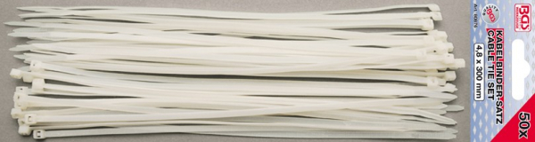 Set 50 coliere de plastic 4.8x300mm BGS80876 [1]