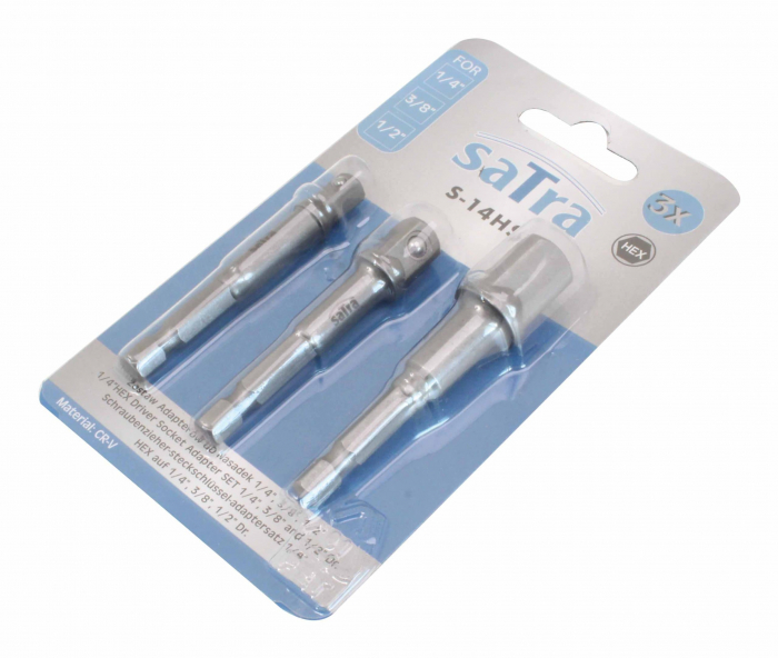 S-14HS3 Set adaptoare de la antrenare 1/4" la 1/4" - 3/8" - 1/2", 3 piese [3]