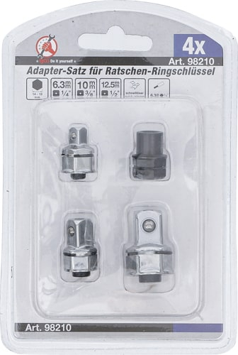Set adaptoare pentru cheie inelara cu clichet, 4 piese, BGS 98210 [2]