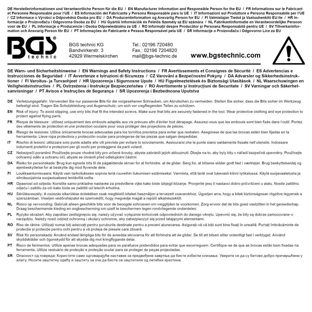 Set biti pentru suruburi de siguranta, 51 piese BGS 757 [5]