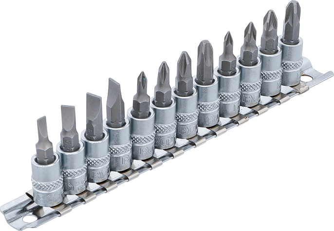 Set biti cap cruce PH, PZ, actionare 1/4”, 12 piese BGS 2163 [2]