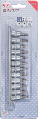 Set biti cap cruce PH, PZ, actionare 1/4”, 12 piese BGS 2163 [5]