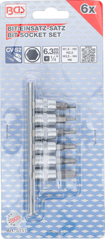 Set biti imbus 1.5 – 6 mm, antrenare cu tubulara 1/4 '', 6 piese BGS 5151 [3]