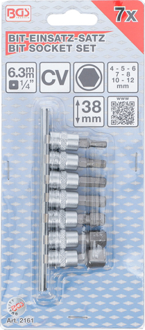 Set biti imbus 4 - 12 mm, actionare 1/4”, 7 piese BGS 2161 [3]