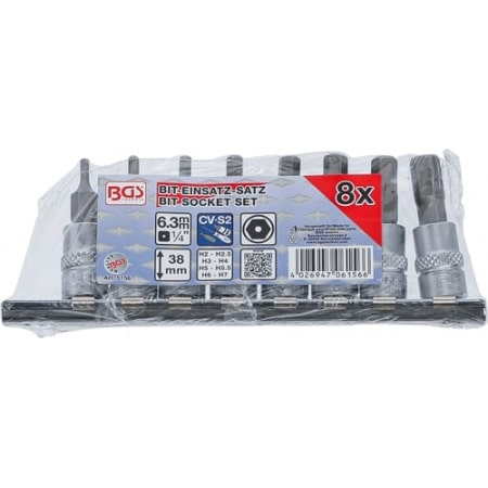 Set biti Inbus cu gaura 2 - 7 mm, antrenare 6,3 mm (1/4") , 8 piese, BGS 5156 [4]