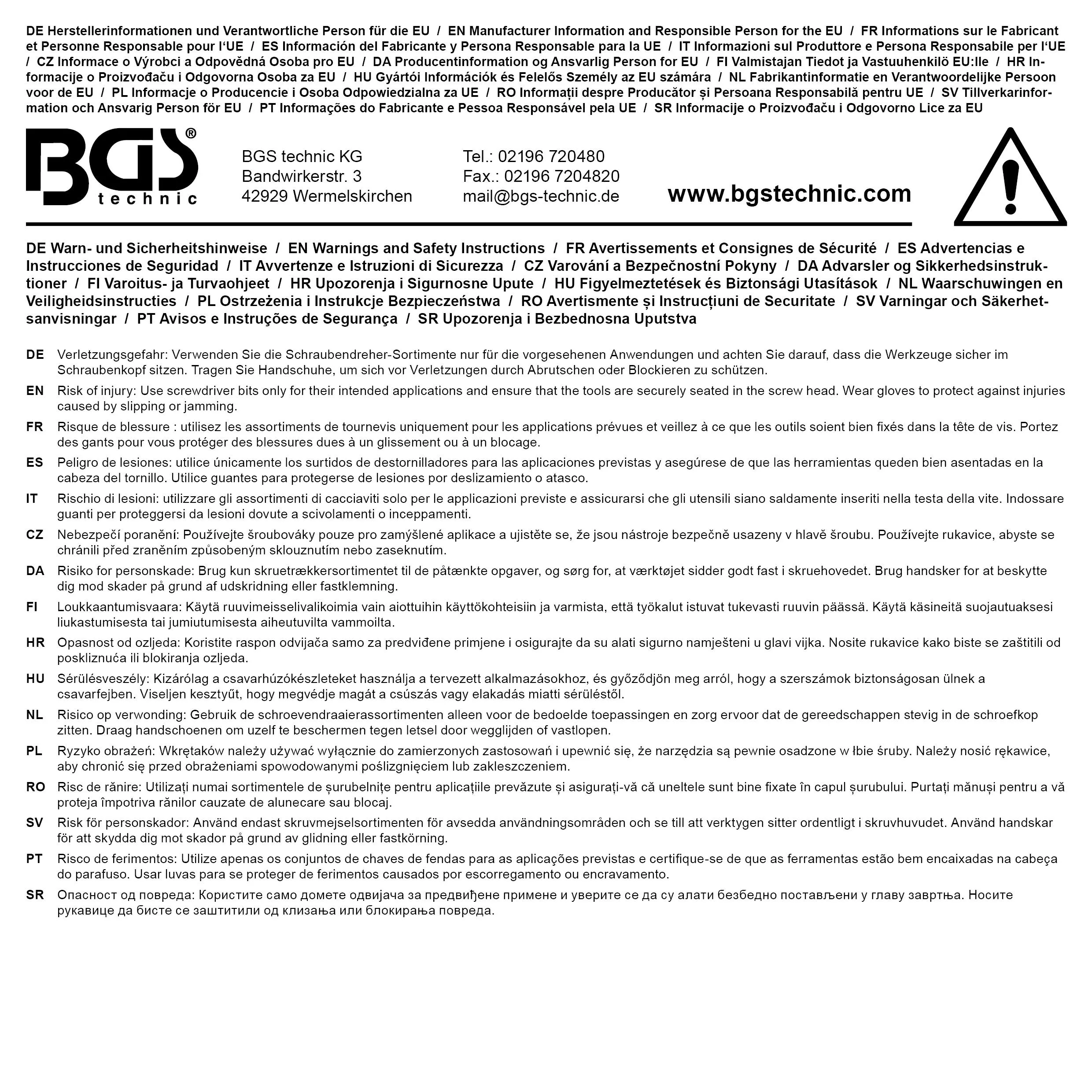 Set biti pentru surubelnita manuala de impact BGS 711 [4]