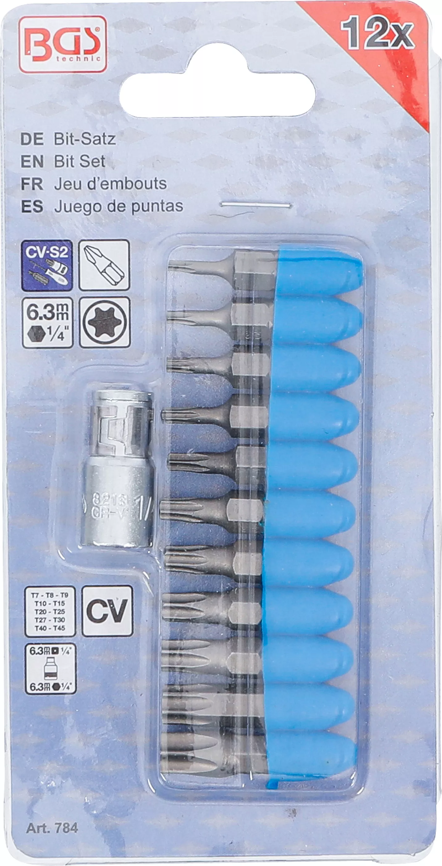 Set biti profil T, antrenare 1/4”, 11 piese BGS 784 [3]