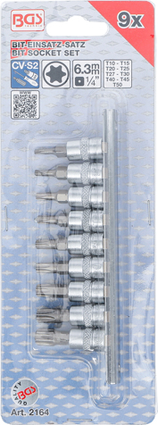 Set biti torx T10 - T50, actionare 1/4”, 9 piese BGS 2164 [3]