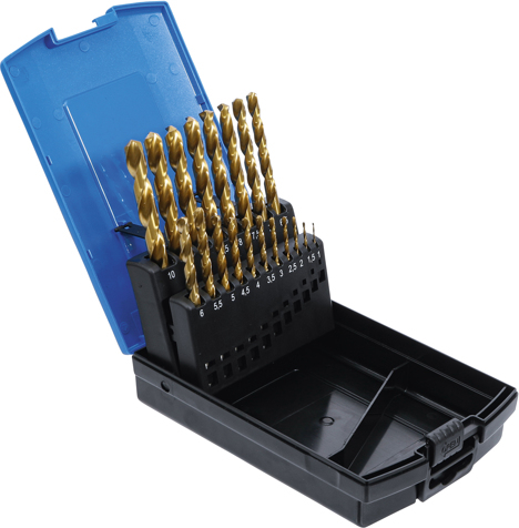 Set burghie 1-10 mm HSS-G acoperite cu titan, 19 piese BGS 2040 [2]