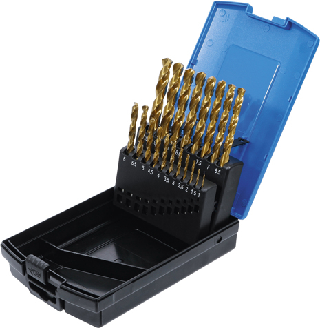 Set burghie 1-10 mm HSS-G acoperite cu titan, 19 piese BGS 2040 [3]
