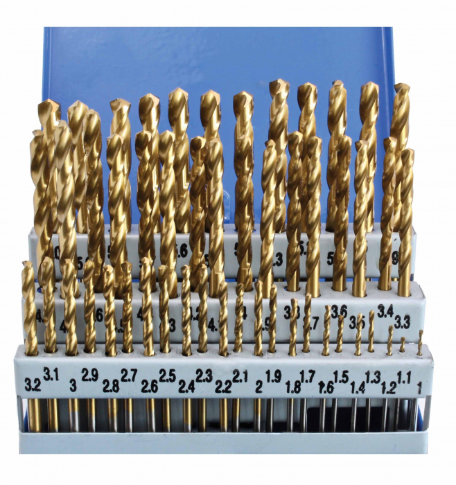 S-TI51DR Set burghie 1 - 6  mm  acoperite cu titan, 51 piese [3]
