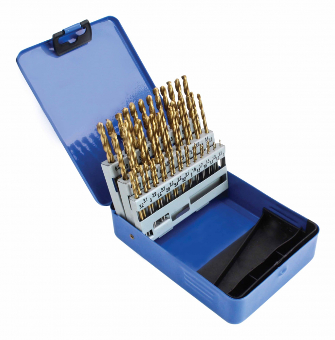 S-TI51DR Set burghie 1 - 6  mm  acoperite cu titan, 51 piese [1]