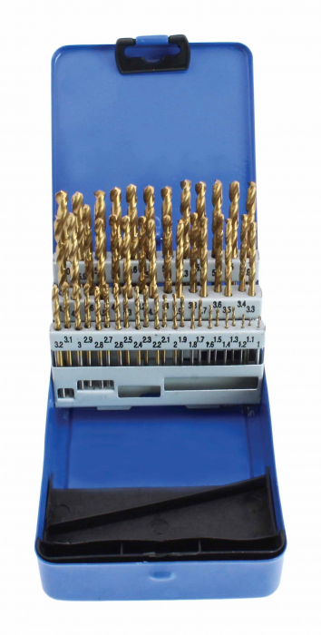 S-TI51DR Set burghie 1 - 6  mm  acoperite cu titan, 51 piese [2]