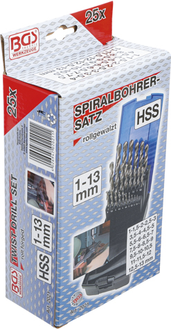 Set burghie HSS, 1-13 mm, 25 piese BGS 2021 [6]