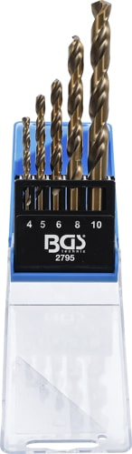 Set burghie spiralate HSS 4 - 10 mm, 5 piese, BGS 2795 [1]