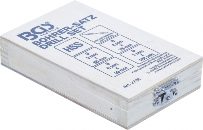Set burghie HSS, taiere pe stanga , 4 piese BGS 2726 [5]