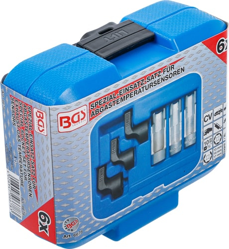Set capete de chei 13 - 14 - 17 mm speciale pentru senzori de temperatura gaze evacuate (EGT), 6 piese, BGS 6678 [2]