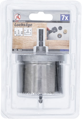 Set Carote, Ø 26 - 63 mm, Adancime 43 mm, BGS 3904 [5]
