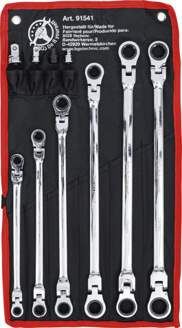 Set chei articulate cu clichet dublu 8 - 19 mm, 10 piese BGS 91541 [1]