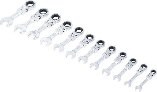Set chei combinate cu clichet ajustabile, extra scurte 8-19 mm, 12 piese BGS 30003 [2]