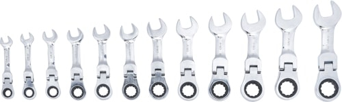 Set chei combinate cu clichet ajustabile, extra scurte 8-19 mm, 12 piese BGS 30003 [3]