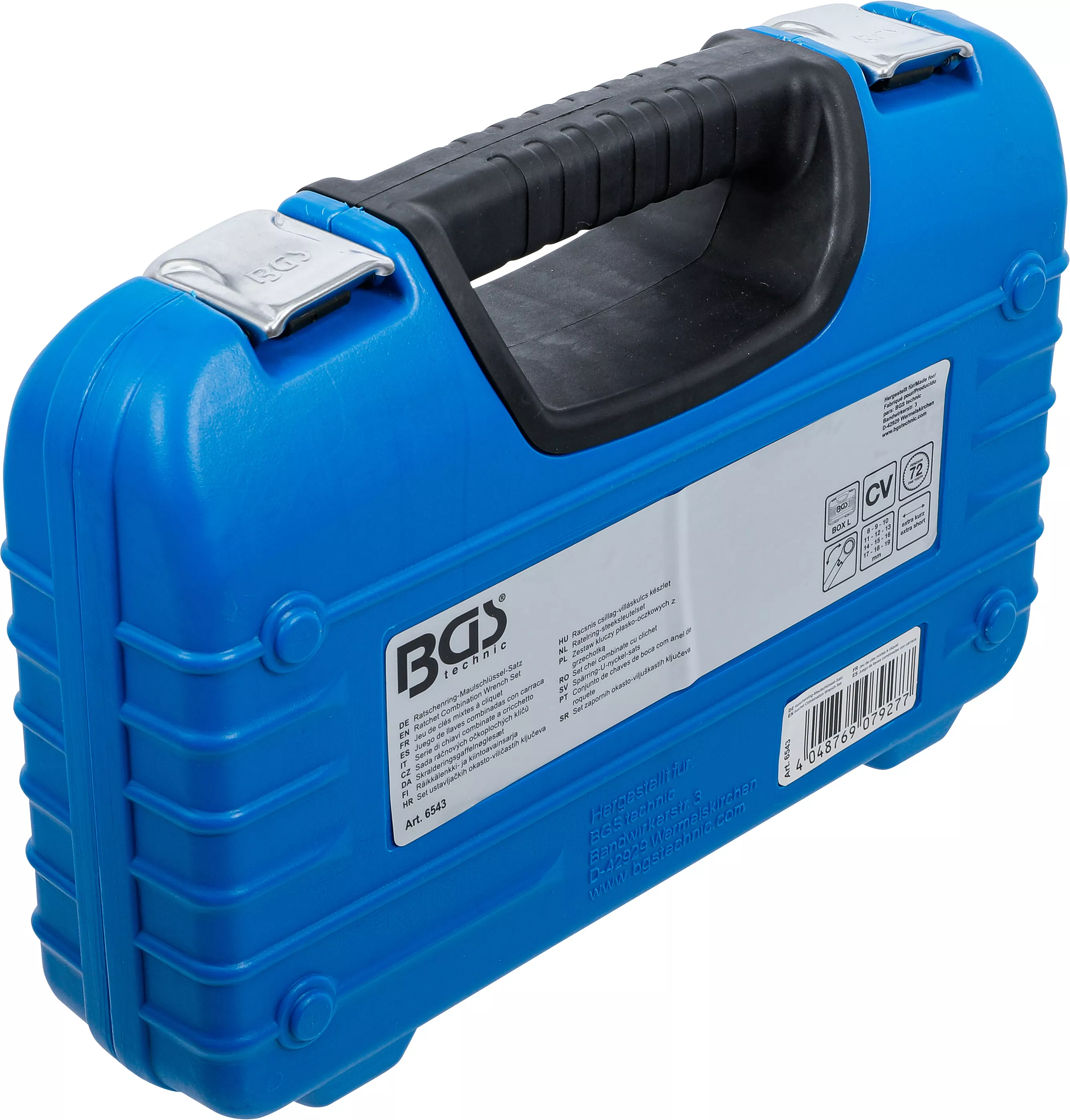 Set chei combinate cu clichet scurte articulate 8 - 19 mm 12 piese, BGS 6543 [6]
